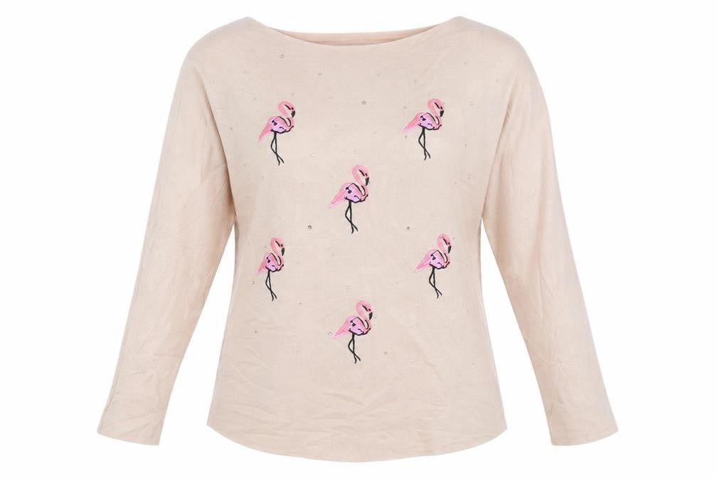 Bluoltre Womens Pink   Pullover Jumper Size M  - Flamingo