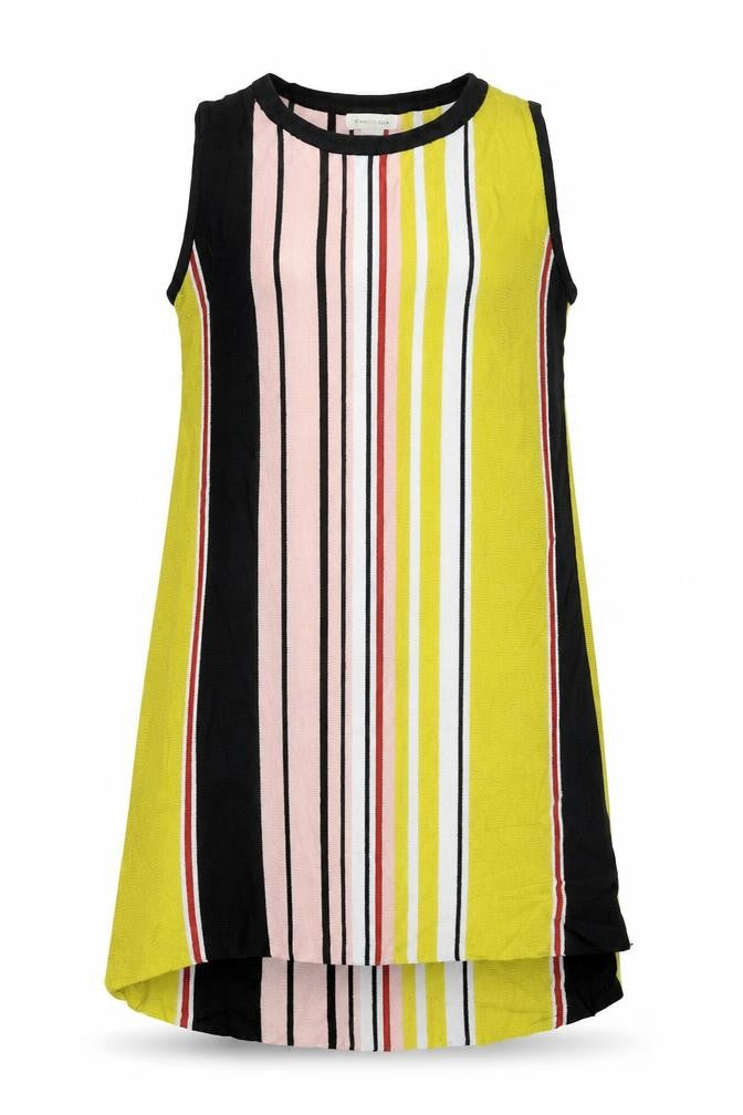 River Island Girls Multicoloured Striped  Tunic Blouse Size 9-10 Years  - open sides