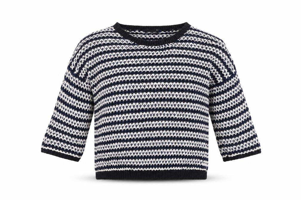 New Look Womens Black Geometric Knit Pullover Jumper Size 8