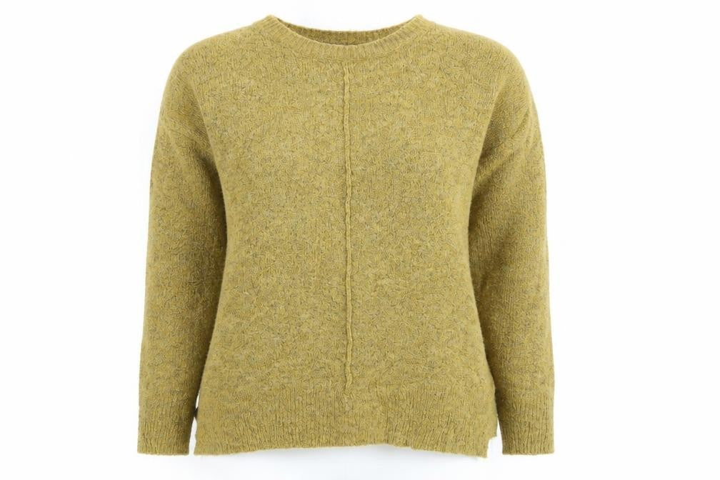Papaya Womens Yellow  Knit Pullover Jumper Size M