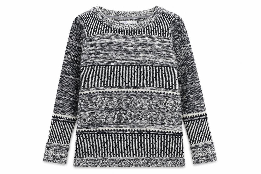 Matalan Womens Blue Geometric Knit Pullover Jumper Size 12
