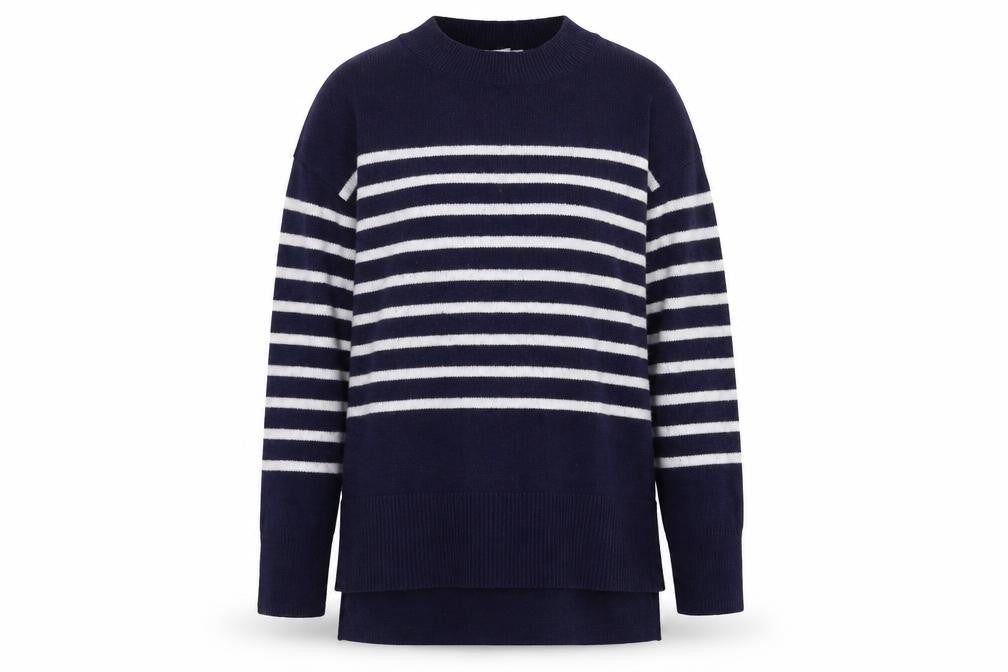 Gap Womens Blue Striped Knit Pullover Jumper Size S