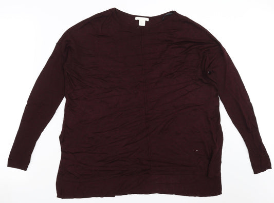 H&M Womens Purple  Knit Pullover Jumper Size XS  - burgundy