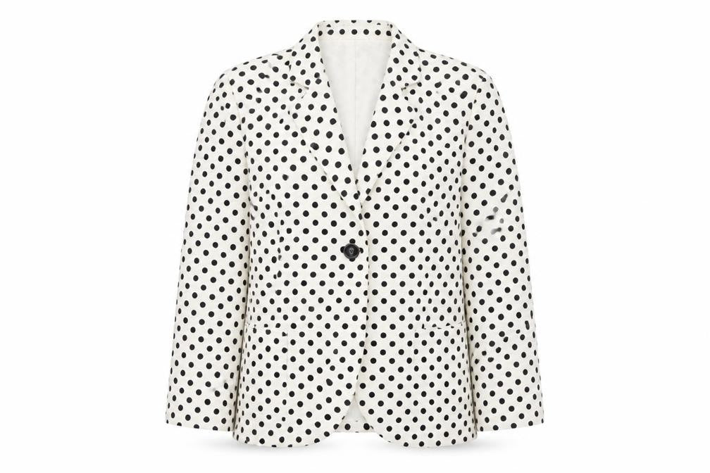 Rasler Womens Black Polka Dot  Jacket Suit Jacket Size 40