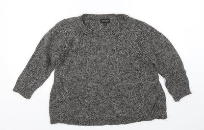 Topshop Womens Grey  Knit Pullover Jumper Size 10