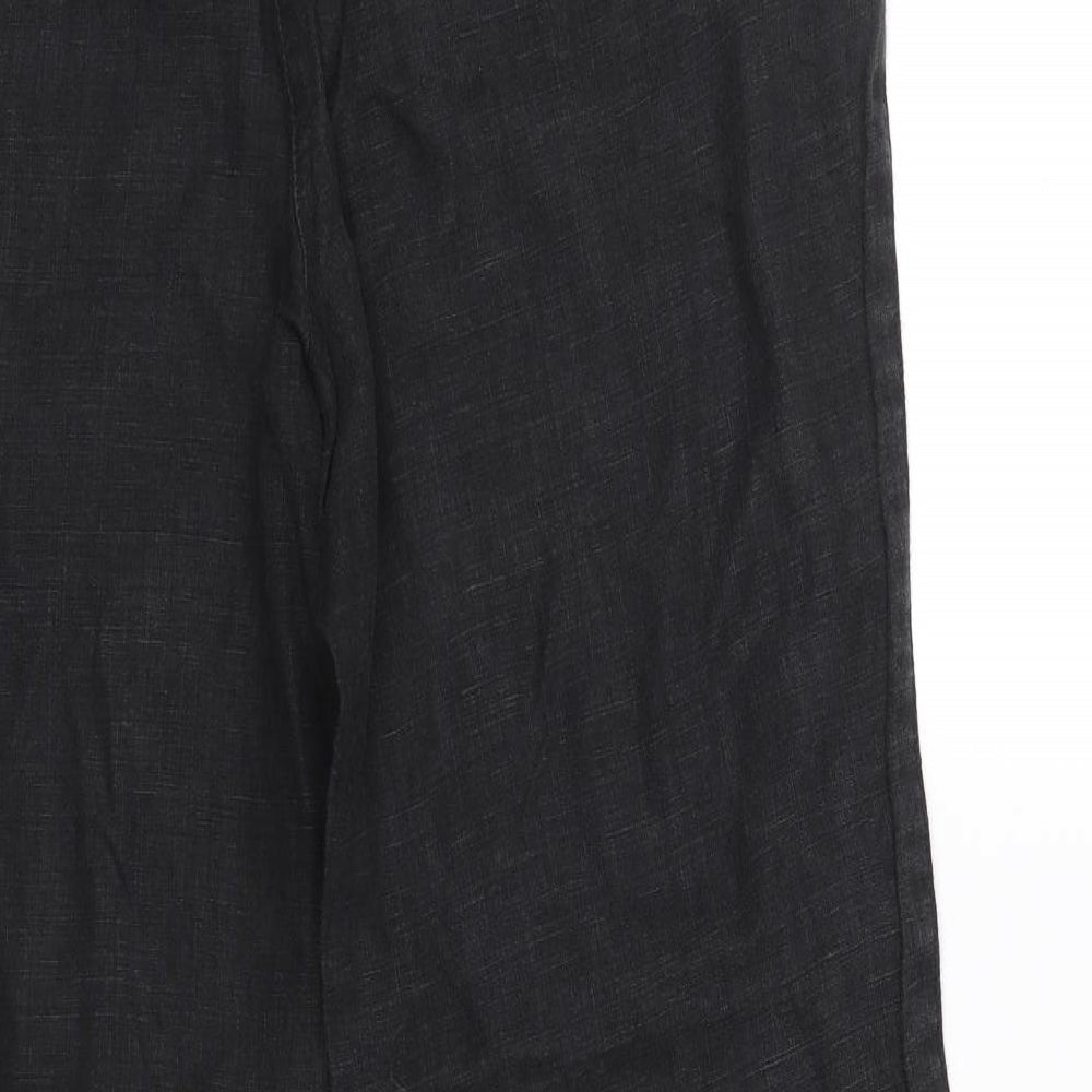 Moda Womens Black   Cropped Trousers Size 30 in L27.5 in