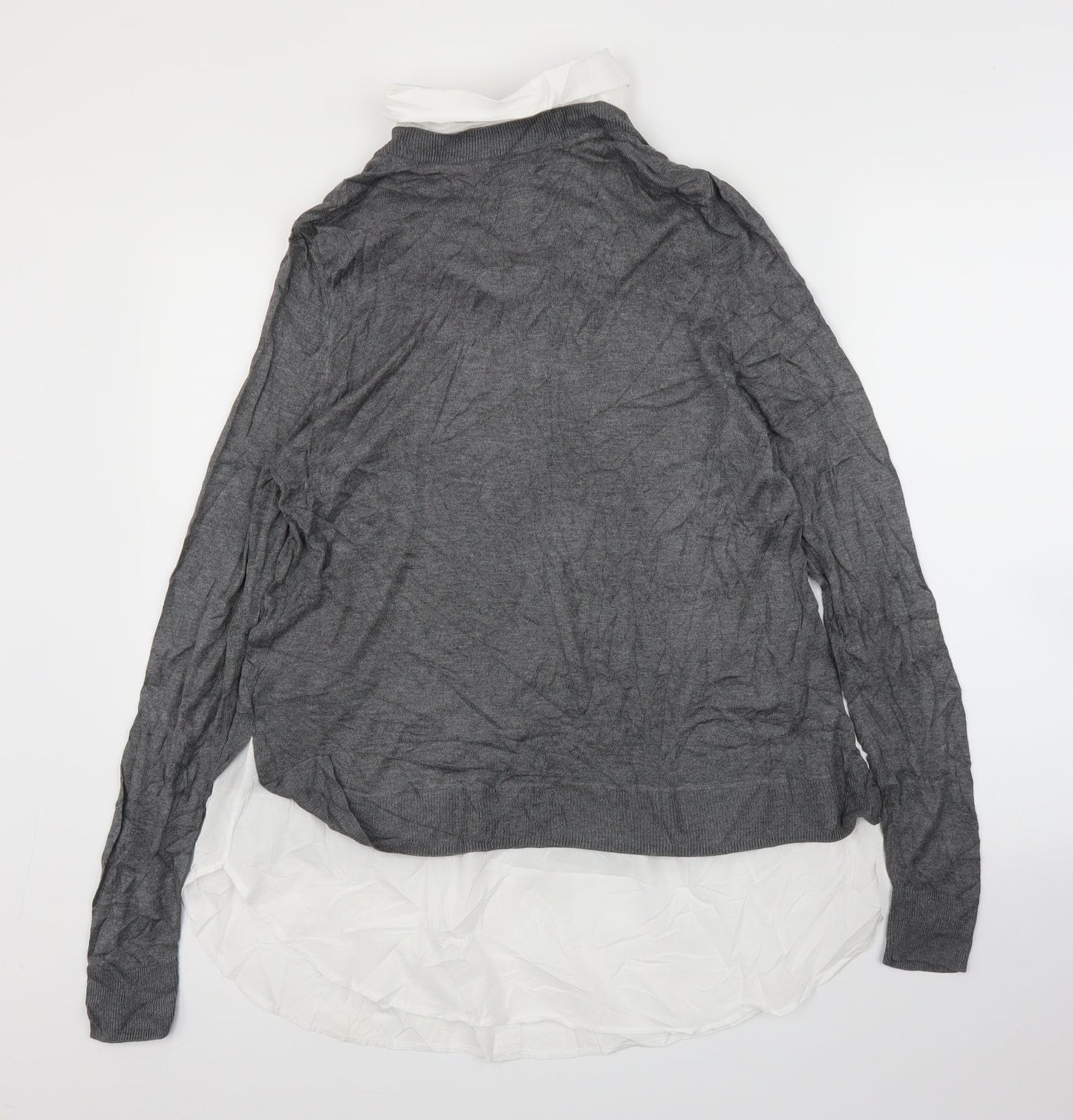 H&M Womens Grey   Basic Blouse Size L