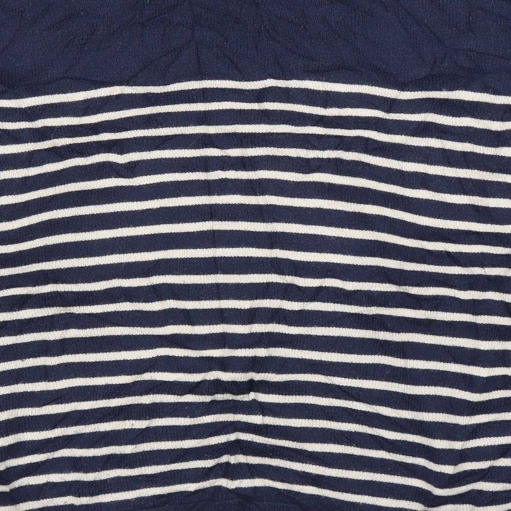H&M Womens Blue Striped  Pullover Jumper Size M