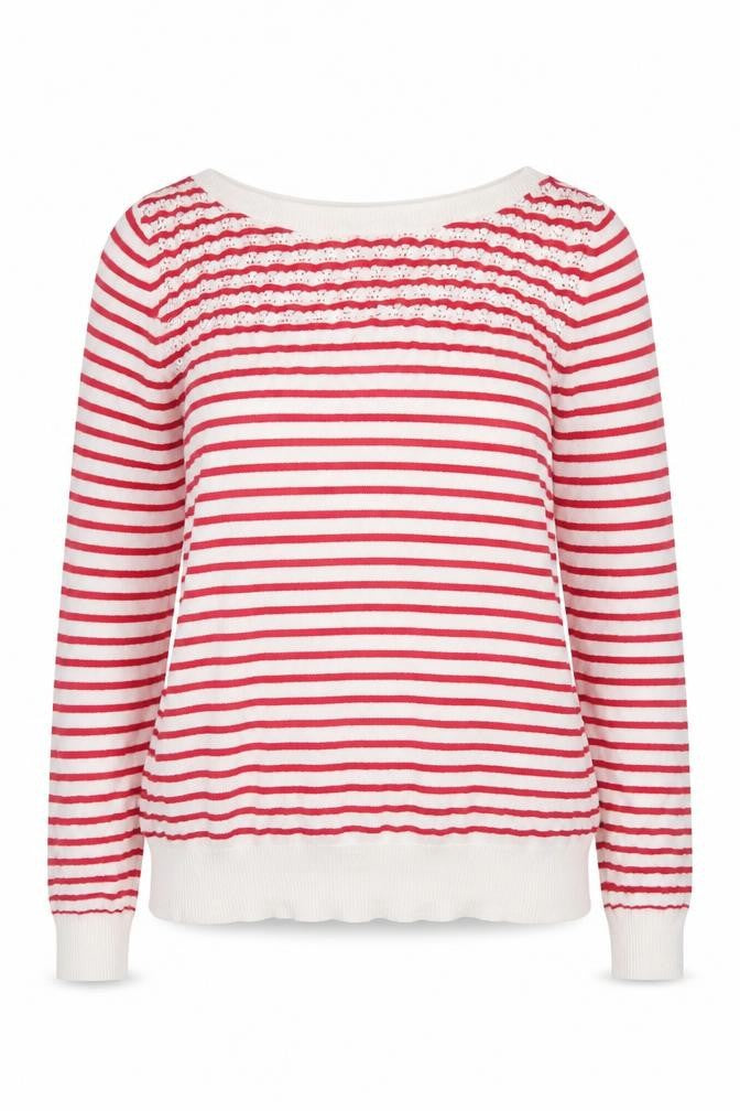 Dorothy Perkins Womens White Striped  Pullover Jumper Size 8