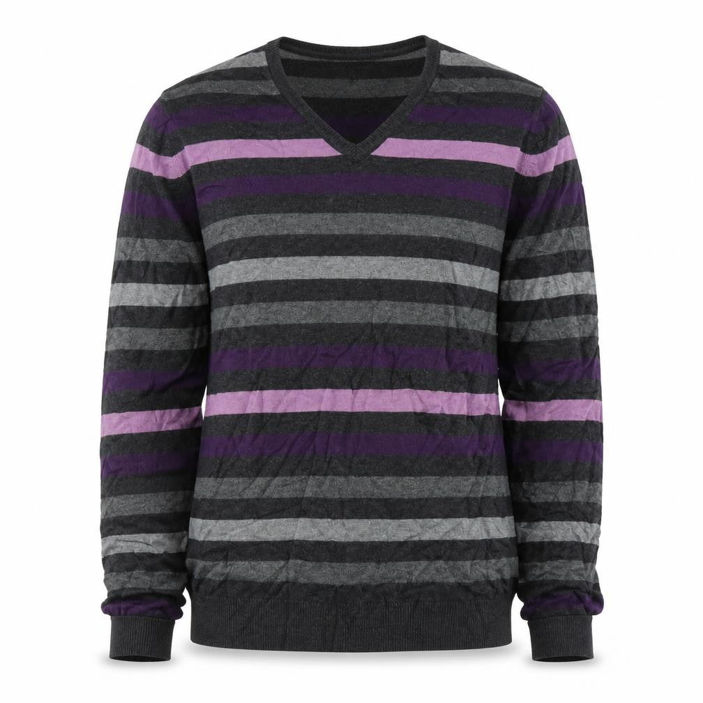 Marks & Spencer Mens Purple Striped  Pullover Jumper Size S