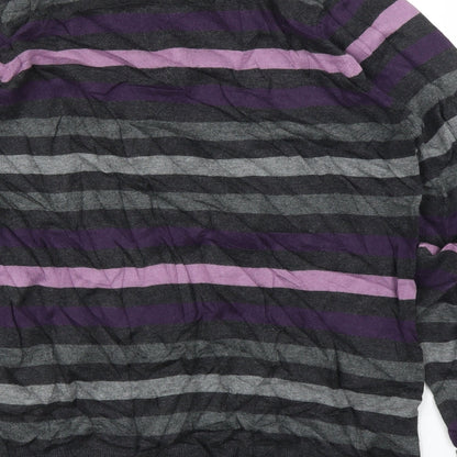 Marks & Spencer Mens Purple Striped  Pullover Jumper Size S