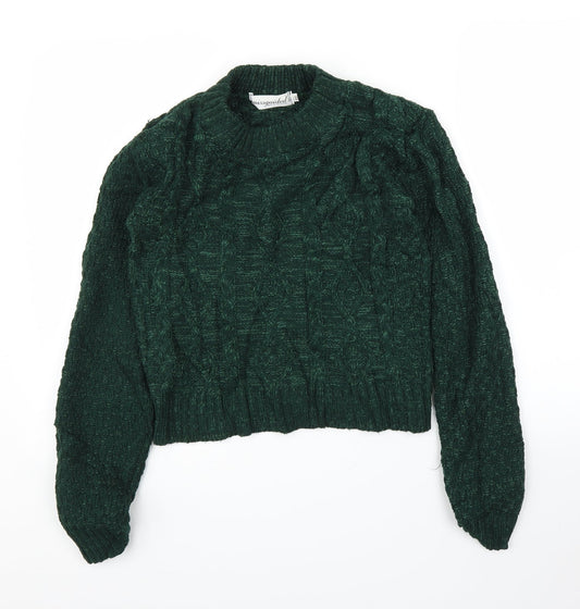 Missguided Womens Green   Pullover Jumper Size S