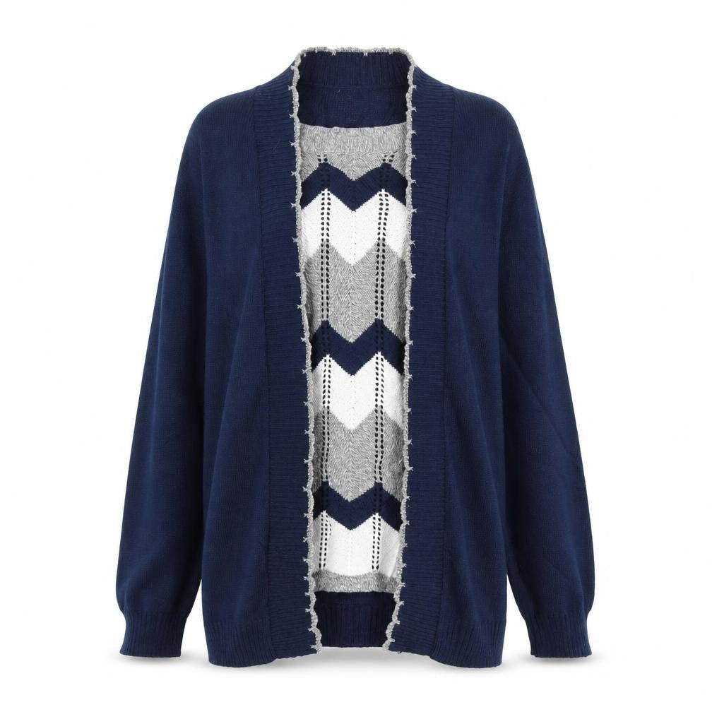 Envy Womens Blue Striped  Pullover Jumper Size M