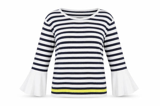 Mango Womens Blue Striped  Pullover Jumper Size S