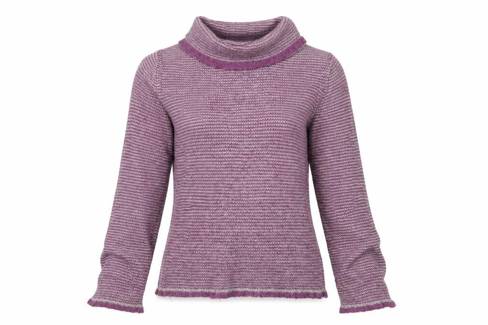 Salt Water Womens Purple Herringbone Rayon Pullover Jumper Size M