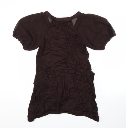Monsoon Womens Brown   Tunic Blouse Size 8