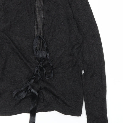 H&M Womens Black   Basic Blouse Size S  - Split down back