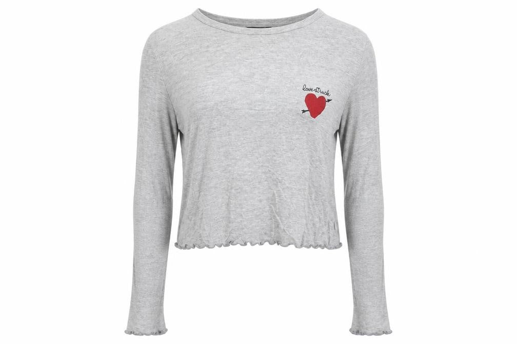 Topshop  Womens Grey   Basic T-Shirt Size 6
