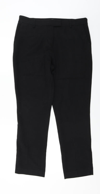Additional front view of Papaya women’s black trousers, size UK 14, 26-inch leg