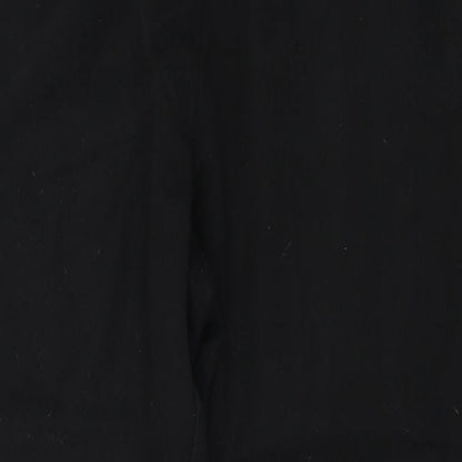 Close-up detail of Papaya women’s black trousers, size UK 14, 26-inch leg