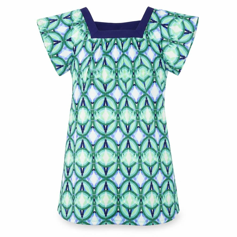 Klass Womens Green Herringbone  A-Line  Size S