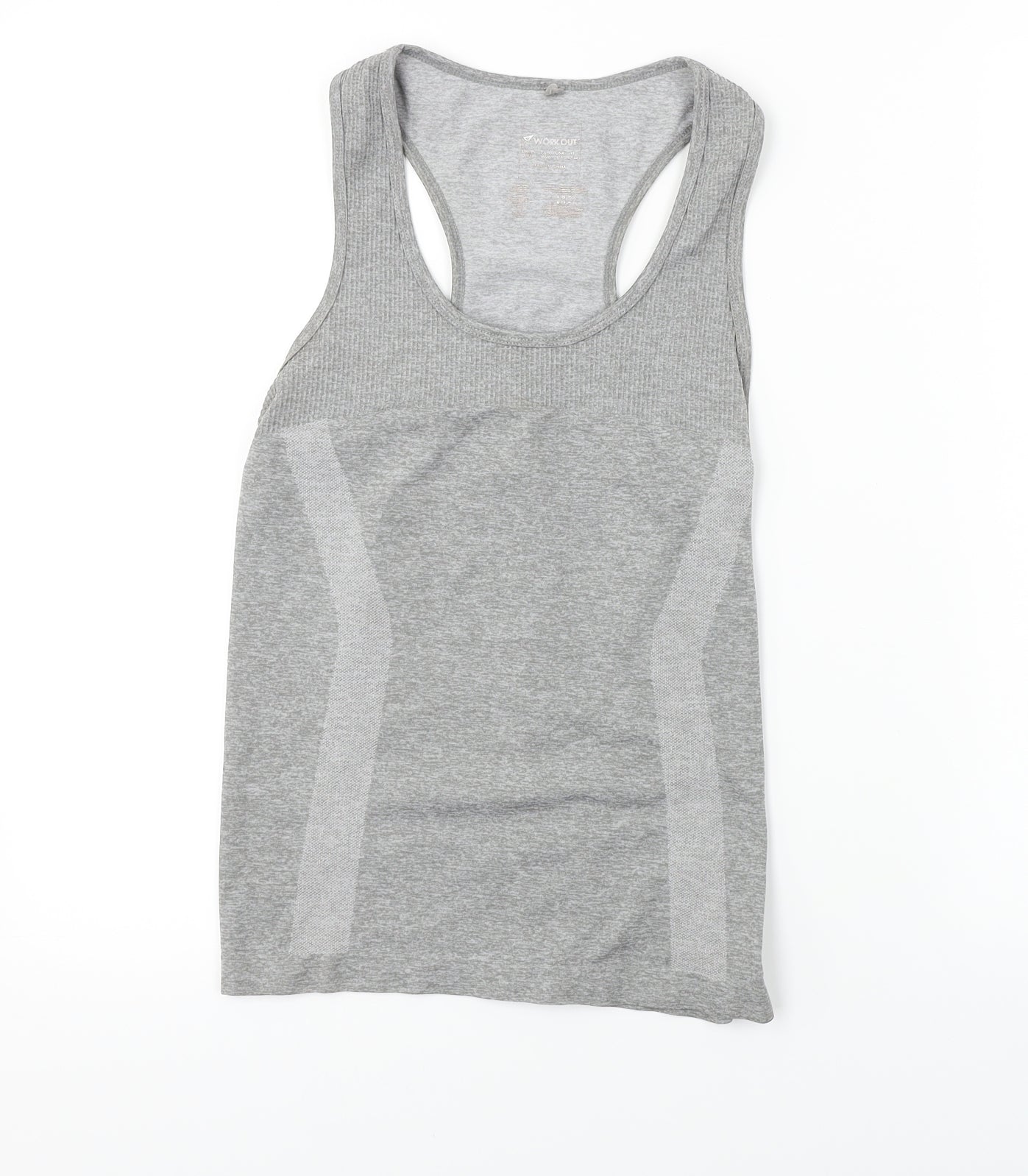 WORKOUT     Womens Grey   Basic T-Shirt Size 10
