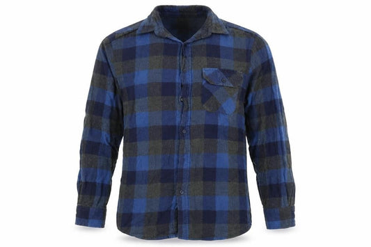 Cedarwood State Mens Blue Check Button-Up Size S