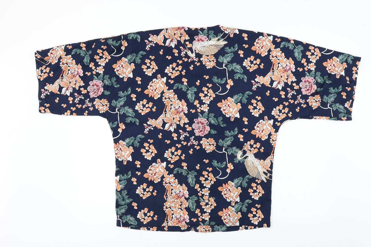 Atmosphere  Womens Blue Floral  Jacket Coat Size 8