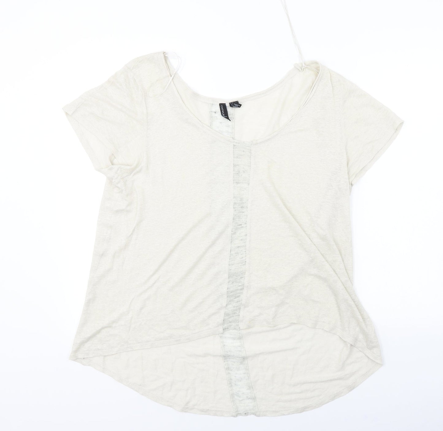 synthia rowley Womens Beige   Basic T-Shirt Size XL