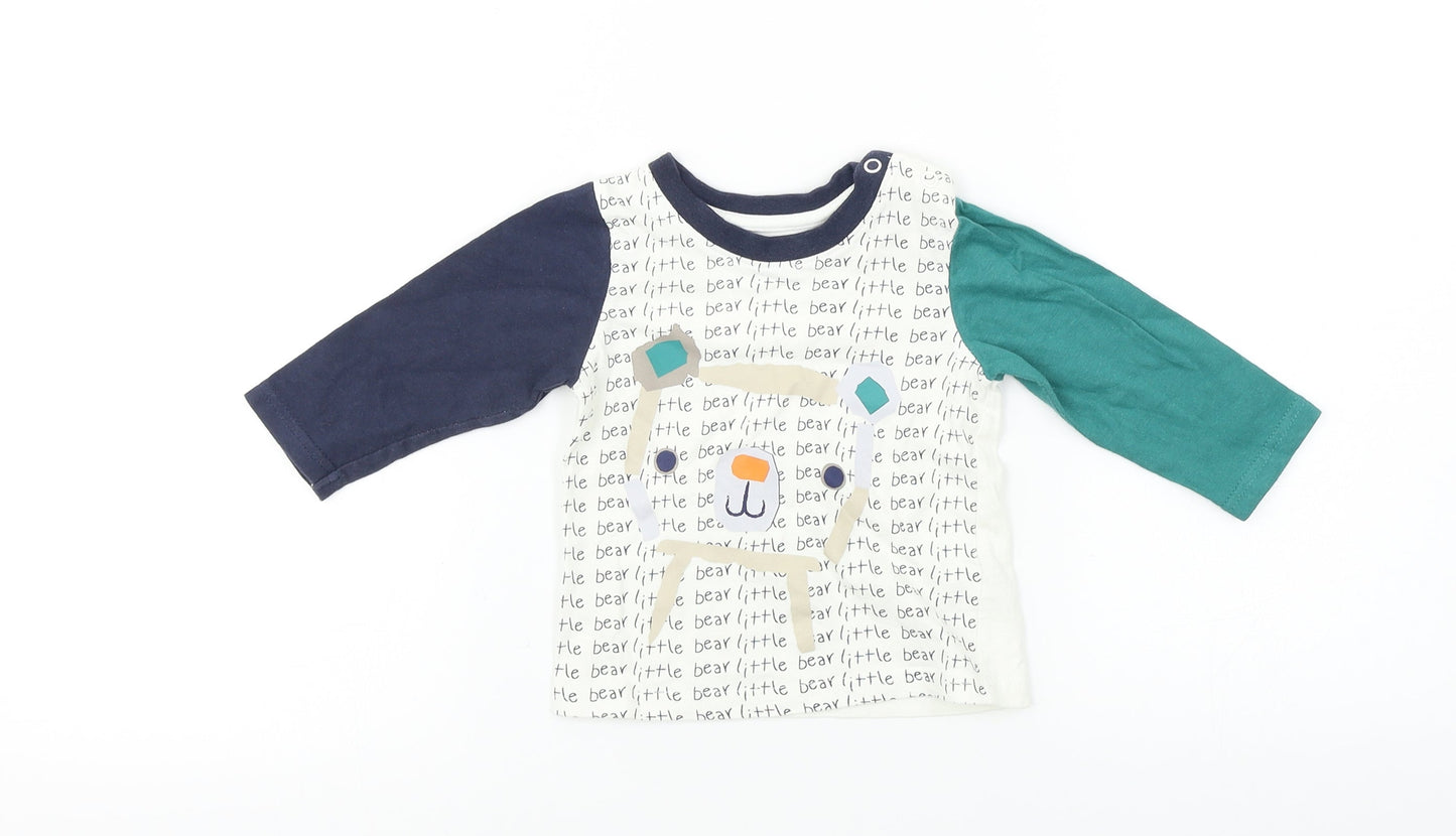 Nutmeg  Baby White   Basic T-Shirt Size 6-9 Months