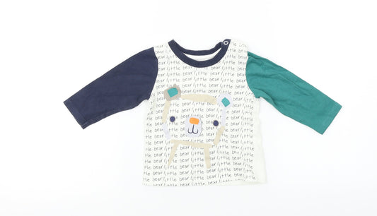 Nutmeg  Baby White   Basic T-Shirt Size 6-9 Months
