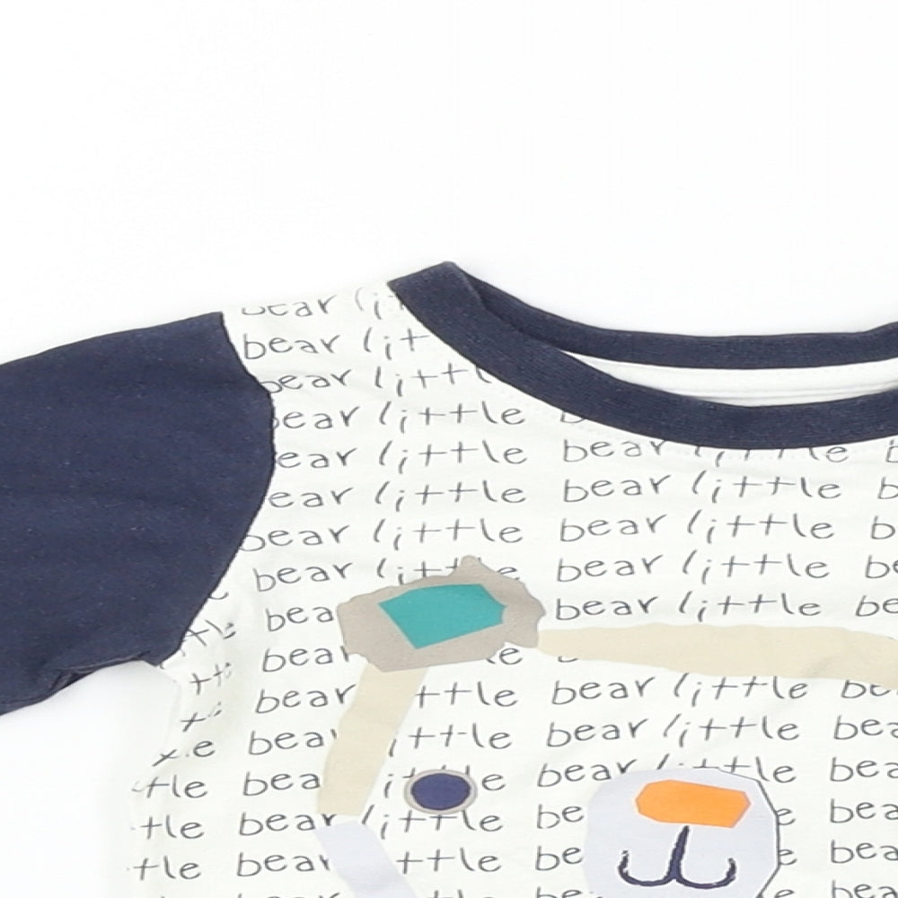 Nutmeg  Baby White   Basic T-Shirt Size 6-9 Months