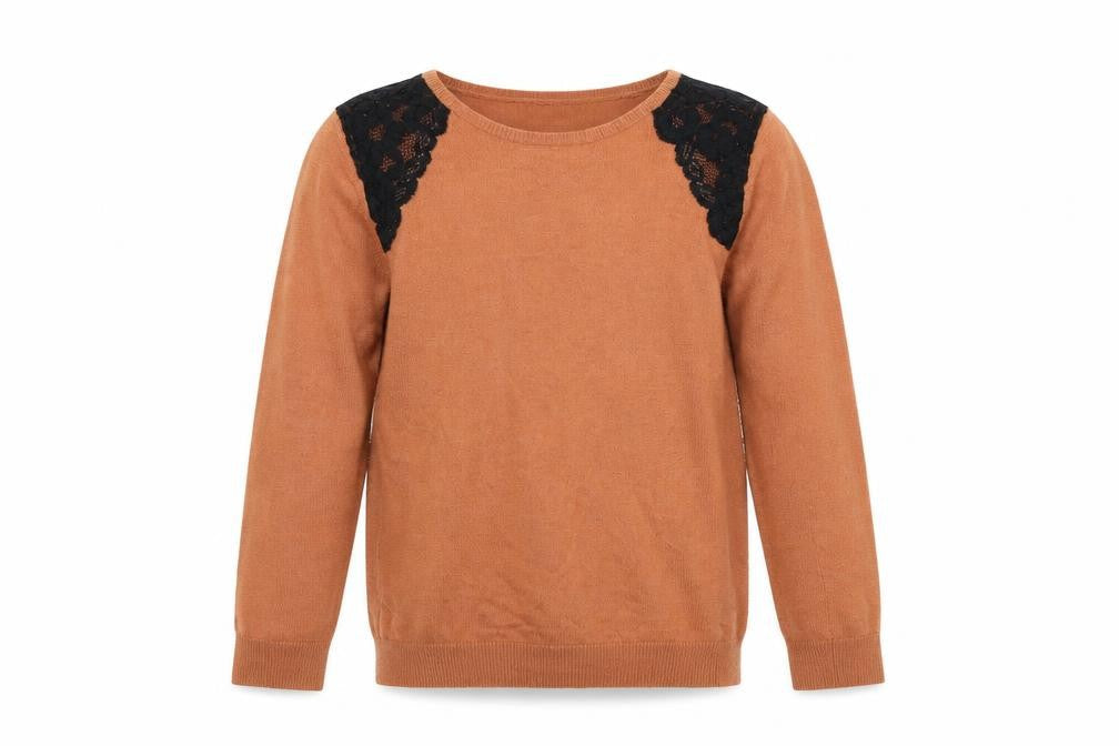 Redoute Girls Orange   Pullover Jumper Size 8 Years
