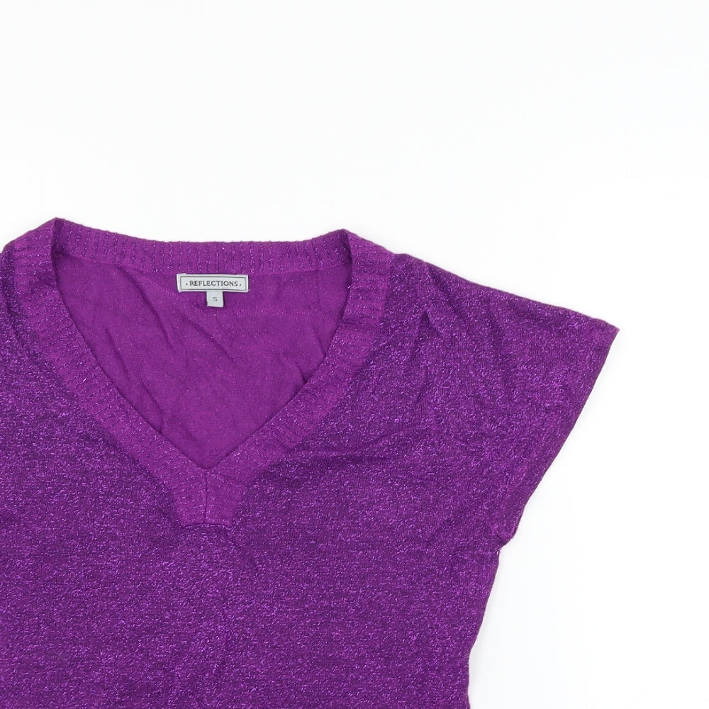 Reflections Womens Purple   Pullover Jumper Size S
