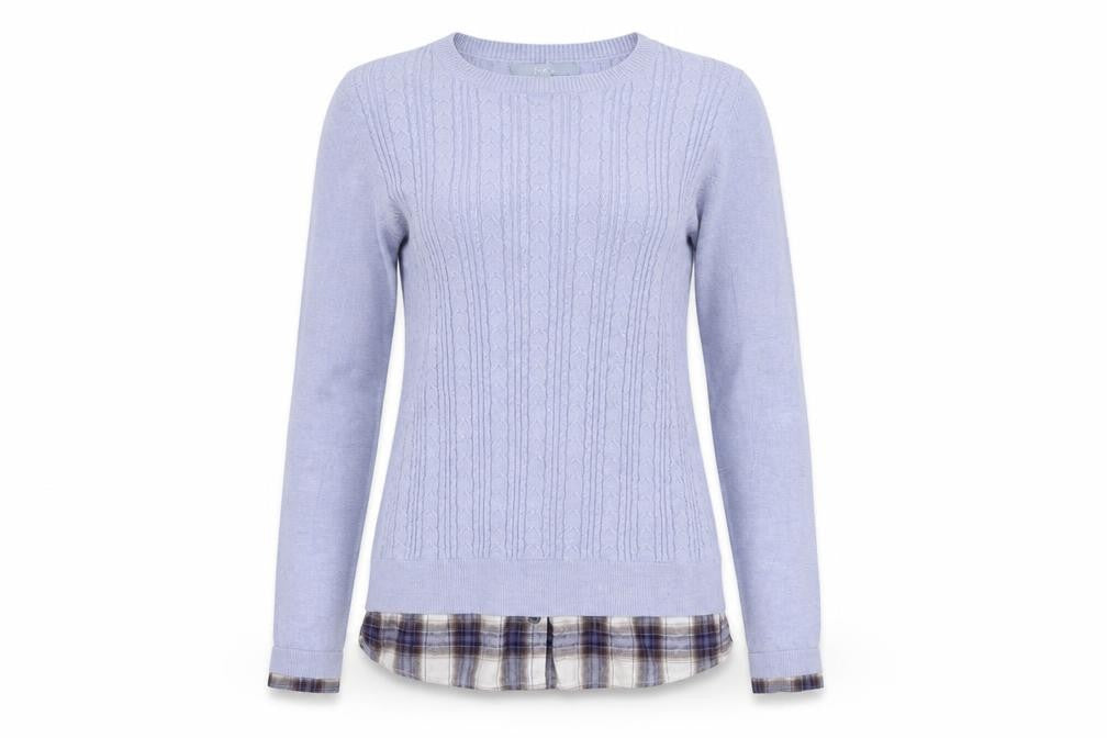 NEXT Womens Blue Houndstooth  Jumper Dress  Size 8
