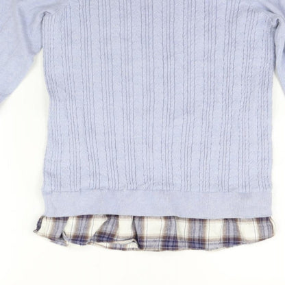 Next Womens Blue Houndstooth  Jumper Dress  Size 8