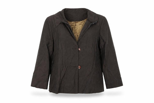 county casual Womens Brown   Jacket Blazer Size 14  - BROKEN BUTTON