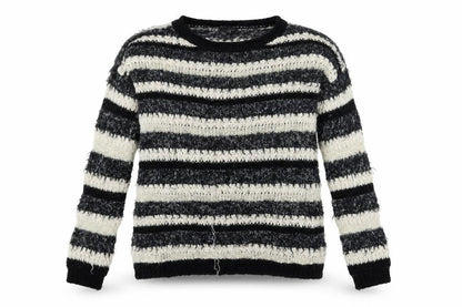 Warehouse Womens White Striped  Pullover Jumper Size 16