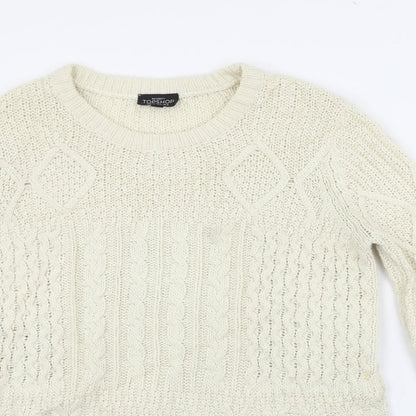 Topshop Womens Beige   Pullover Jumper Size 8