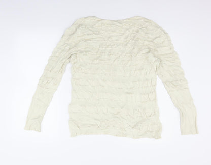 Back view of Kaliko women’s beige jumper, size UK 18