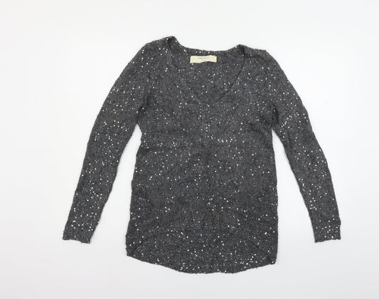 Zara Womens Grey   Pullover Jumper Size S
