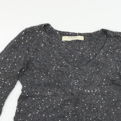 Zara Womens Grey   Pullover Jumper Size S