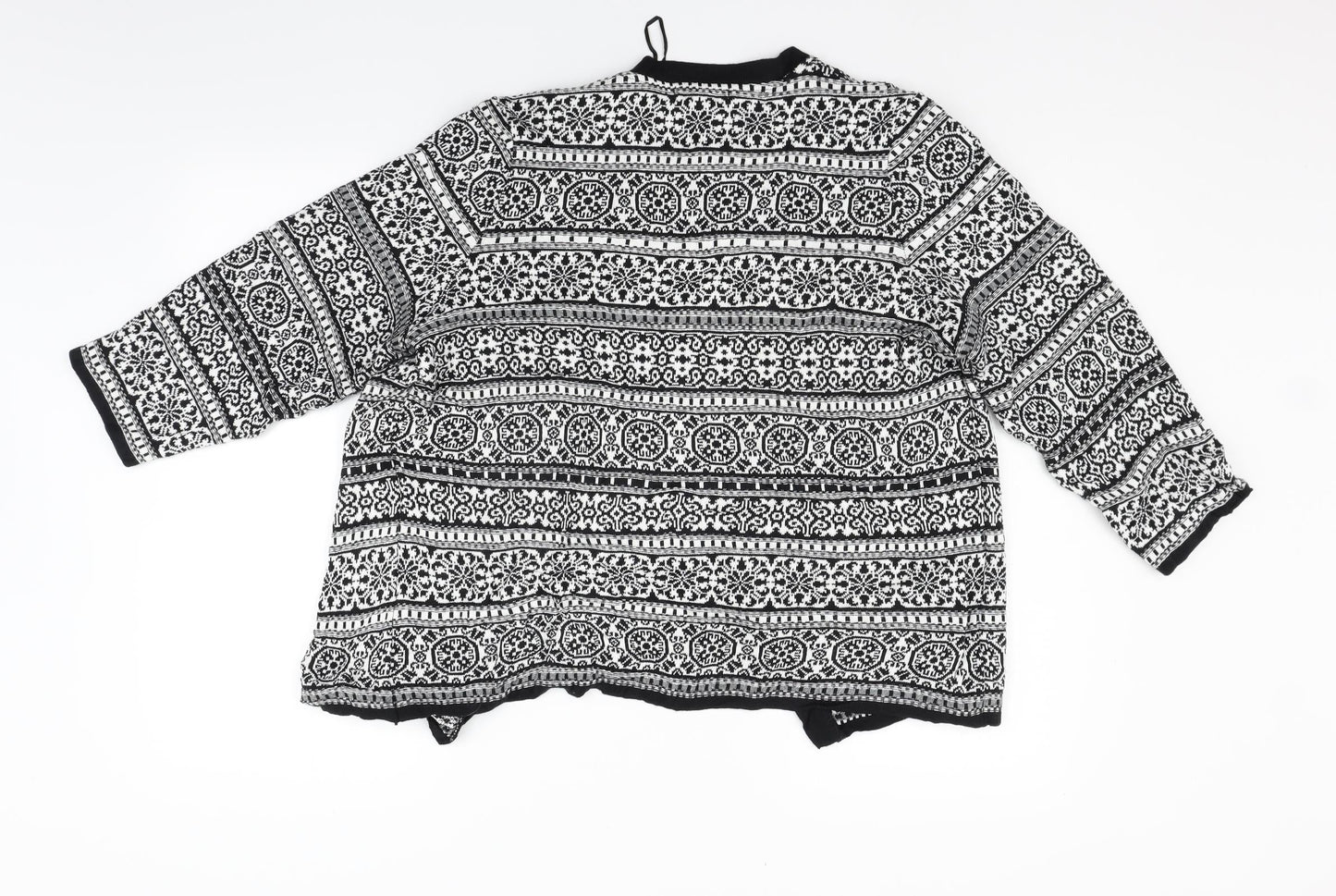F&F Womens Grey Geometric  Cardigan Jumper Size 14
