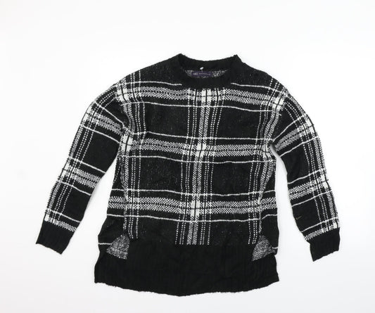 Marks and Spencer Womens Black Geometric  Pullover Jumper Size S
