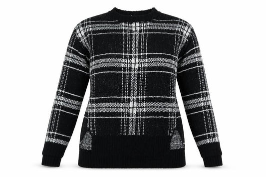 Marks & Spencer Womens Black Geometric  Pullover Jumper Size S