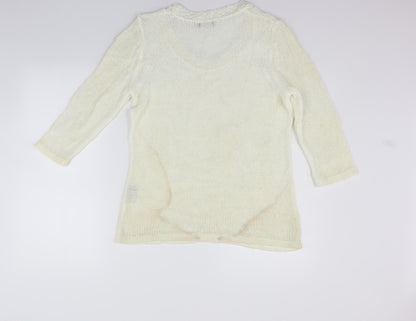 Per Una Womens Beige   Pullover Jumper Size M  - washable marks