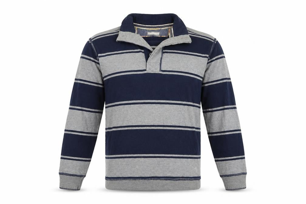 St George Mens Grey Striped  Pullover Jumper Size M