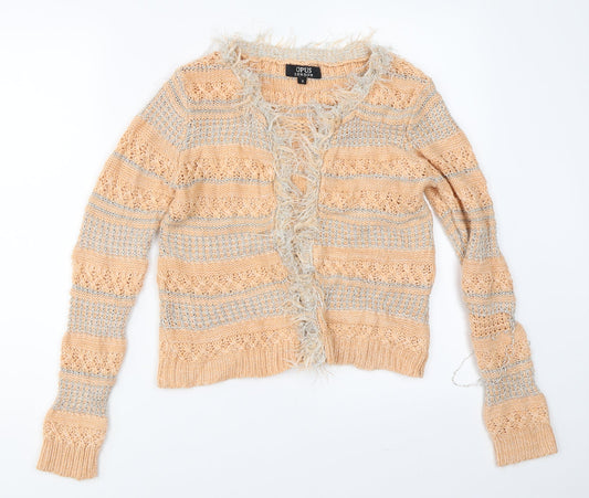 OPUS Womens Orange   Cardigan Jumper Size 8