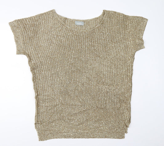 Wallis Womens Gold   Tunic Jumper Size L