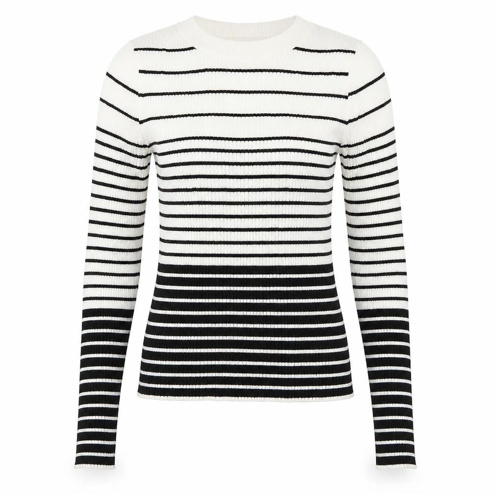 Topshop Womens Ivory Striped  Pullover Jumper Size M